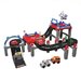 Set de constructie Pista cu garaj, 5 vehicule si accesorii incluse, 80 piese